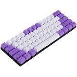 Npkc White Purple Mixed 61 Ansi Keyset Oem Profile Thick Pbt Keycap Adequado Para Mx Switches Mechanical Gaming Keyboard (apenas Keycaps)