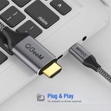 Cabo Usb C Para Hdmi, Qgeem Tipo C Para Cabo Adaptador Hdmi 4ft Trançado 4k@60hz (compatível Com Thunderbolt 3)compatível Com Macbook Pro 2020, Ipad