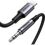 Ugreen Lightning A Cabo De 3,5 Mm 3.3ft Mfi Certificado 3.5 Mm Adaptador De Tomada De Ouvido Masculino Aux Stereo Cabo De Áudio Para Iphone 12 Mini 1