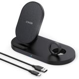 Anker Wireless Charging Station, Powerwave Sense 2-in-1 Stand Com Suporte De Carregamento Do Relógio Para Apple Watch Se/6/5/4/3/2/1, Iphone 12/12 Pr