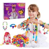 Happytime Snap Pop Beads Girls Toy 180 Pieces Diy Joias Marcando Kit Moda Diversão Para Colar Pulseira Anel De Pulseira Arte Crianças Artesanato Aniv