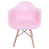 Cadeira Melbourne Eiffel Charles Eames Base Madeira Rosa