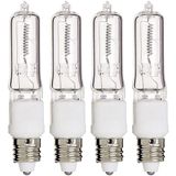 (pacote De 4) Q150cl/mc - 150 Watts Jd T4 E11 Mini Candelabra Base 120v Lâmpadas Claras