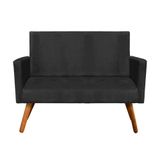 Namoradeira Nina Suede Castanho Preto