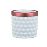 Cachepot Em Cimento 3d Branco E Rosé Gold 14cm Mart 08575m