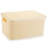 Cesto Organizador Telado Rattan Tampa Pequeno Creme -138092