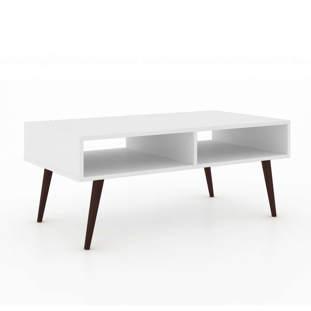 Mesa de Centro Retrô 2 Nichos RT 3064 Movelbento Branco