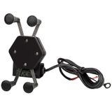 Suporte Celular Universal Moto Com Carregador Usb Lt-8311