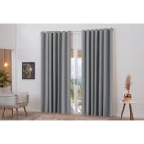 Cortina Blackout Bloqueia Luz 2 Metros Cinza Escuro Luxo