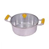 Caçarola Alumínio Fundido Tampa Vidro 30cm