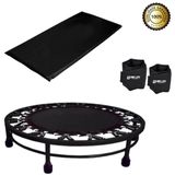 Cama Elástica Mini Jump + Colchonete + Caneleira 2 Kg