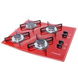 Cooktop Lines 4 Bocas Safanelli Vermelho Bivolt