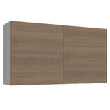 Armário Aéreo Madesa Stella 120 Cm 2 Portas Branco/rustic