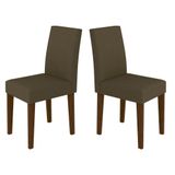 2 Cadeiras Sala De Jantar Giovana Castanho Marrom