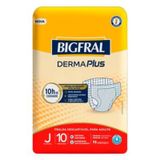 Fralda Geriátrica Bigfral Derma Plus J Juvenil Com 10 Un
