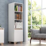 Estante 1 Porta 3 Prateleiras Benevello Quiditá Branco
