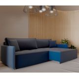 Sofá Retrátil E Reclinável 3 Lugares 232cm Home Neo Azul Jeans