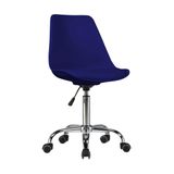 Cadeira Para Escritório Secretária Decorativa Eames Chicago Fratini Móveis Azul