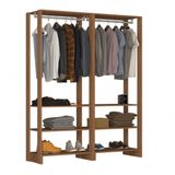 Guarda Roupa Closet 2 Peças com 2 Cabideiros e 3 Nichos Yes Nova Mobile Montana