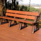 Banco de Jardim em Madeira Plástica 200cm Premium In Brasil Ipê