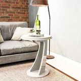 Mesa Lateral Redonda 50cm x 50cm Tutti Artely Off White