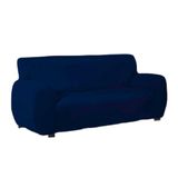 Capa De Sofá Coladinha Kit 3 Lugares Azul Marinho