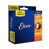 Kit Encordoamento Guitarra Elixir 010 Nanoweb Leve 3 Pague 2