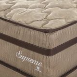 Cama Casal Box Supreme 1,38X1,88X0,59 Molas Ensacadas Montreal Tecido poliéster Dourado, Jacquard Tipo Malha Dour