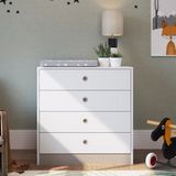 Cômoda 4 Gavetas Amore Meu Fofinho Art in Móveis Branco
