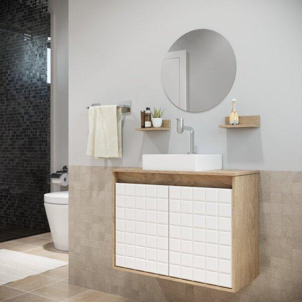 Kit Gabinete E Espelho Carol Darabas Agardi Ébano