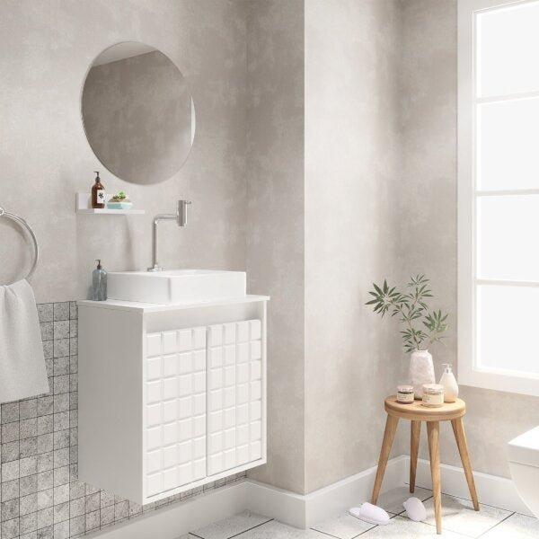 Kit Gabinete E Espelho Carol Darabas Agardi Branco