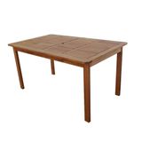 Mesa para Jardim de Madeira Maciça Retangular West Cedro Rosa