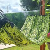 Rede De Balanço Indiana Casal 245cm X 167cm - Verde Neon