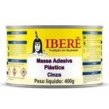 Massa Adesiva Plástica Ibere Cinza 400g Maxi Rubber - Embalagem C/ 12 Unidades