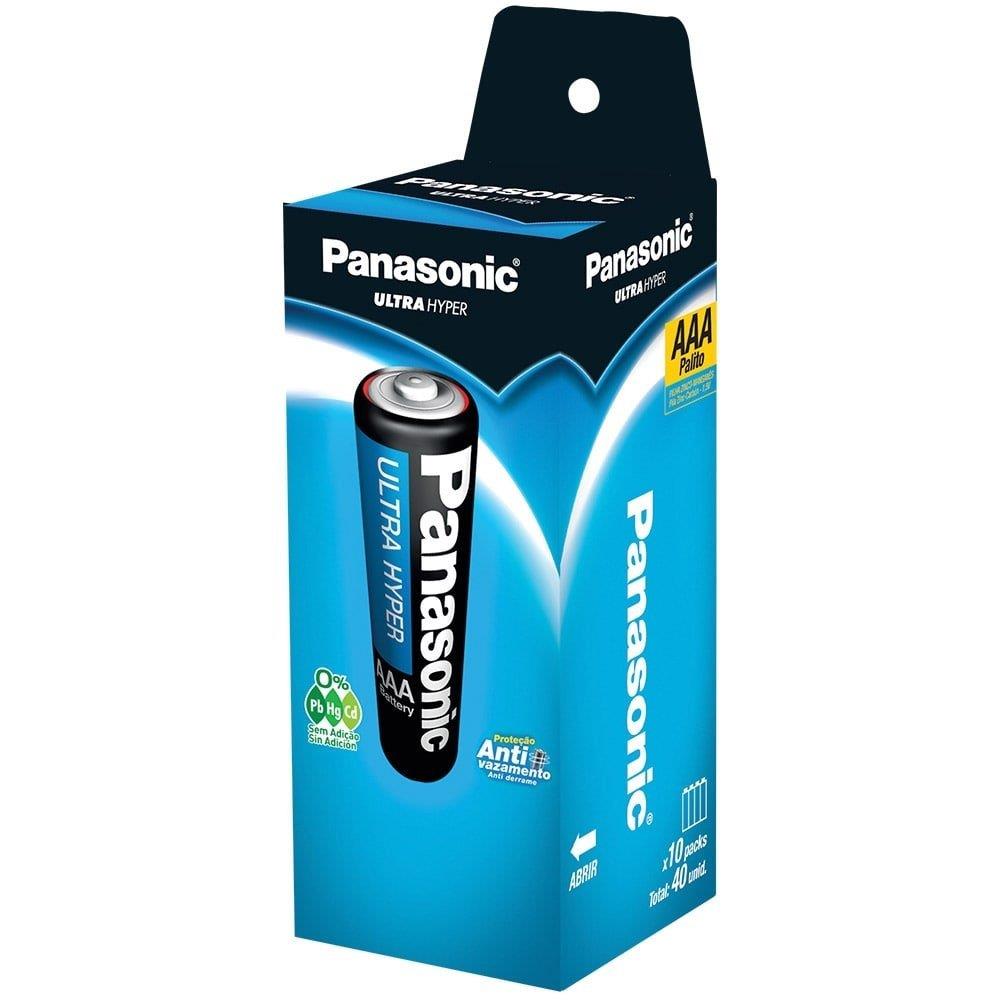 Pilha Panasonic Comum Tubo Palito R03ual/4s40 - Embalagem C/ 40 Unidades