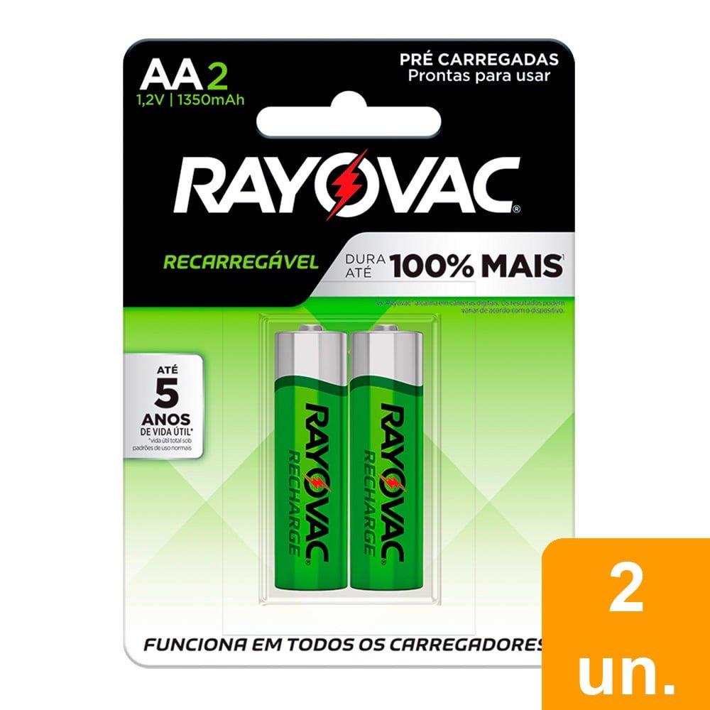 Pilha Rayovac Recarregavel Aa Pequena - Embalagem C/ 2 Unidades