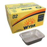 Bandeja De Alumínio Retangular D2 1000ml 100 Unidades Wyda