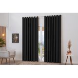 Cortina Blackout Preta Franzida 4m X 2,80m Decoração Luxo