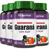 Kit 4 Guaraná Com Açai 60 Cápsulas 750mg Fitoprime