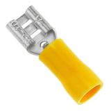 1000 X Terminal Fêmea Faston Pré-isolado 4mm A 6mm Amarelo