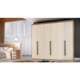 Guarda Roupa Casal 6 Portas Originale Belmax Carvalho/off White