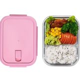 3pcs Office Worker Glass Lunch Box, Micro-ondas Aquecendo