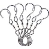 6 Pacote S Hooks Giratório Duplo Para Organização Interior Ao Ar Livre Spinning Hanger Rack Rack Wind Chimes Spinner Prism Windsocks Hanging