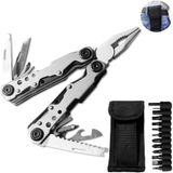24 Em 1 Conjunto De Alicates Dobráveis Com 11 Bits De Chave De Fenda Para Camping, Pesca, Caça, Caminhada, Reparo, Diy