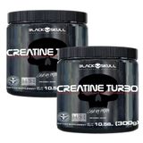 Combo 2x Creatina Creatine 300g Caveira Preta - Black Skull