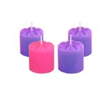 2 Kits Velas Advento Várias Cores Coroa Advento 3 Candelabro