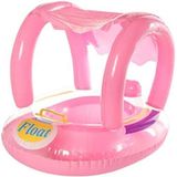 Boia Bebês Com Assento E Cobertura Baby Boat - Rosa 70x65x55