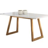 Mesa Para Sala De Jantar Ametista 180x90cm Tradição Móveis Naturalíssimo/branco