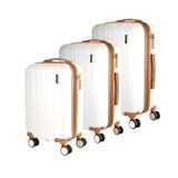 Conjunto 3 Malas 32kg + 23kg + 10kg Expansível Branca Lisboa