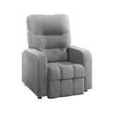 Poltrona Do Papai Reclinável Maldivas Suede Cinza Speciale Home Cinza